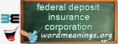 WordMeaning blackboard for federal deposit insurance corporation